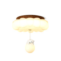 Plafonnier Enfant Ourson et Gâteau LED Blanc Chaud, Design Ludique