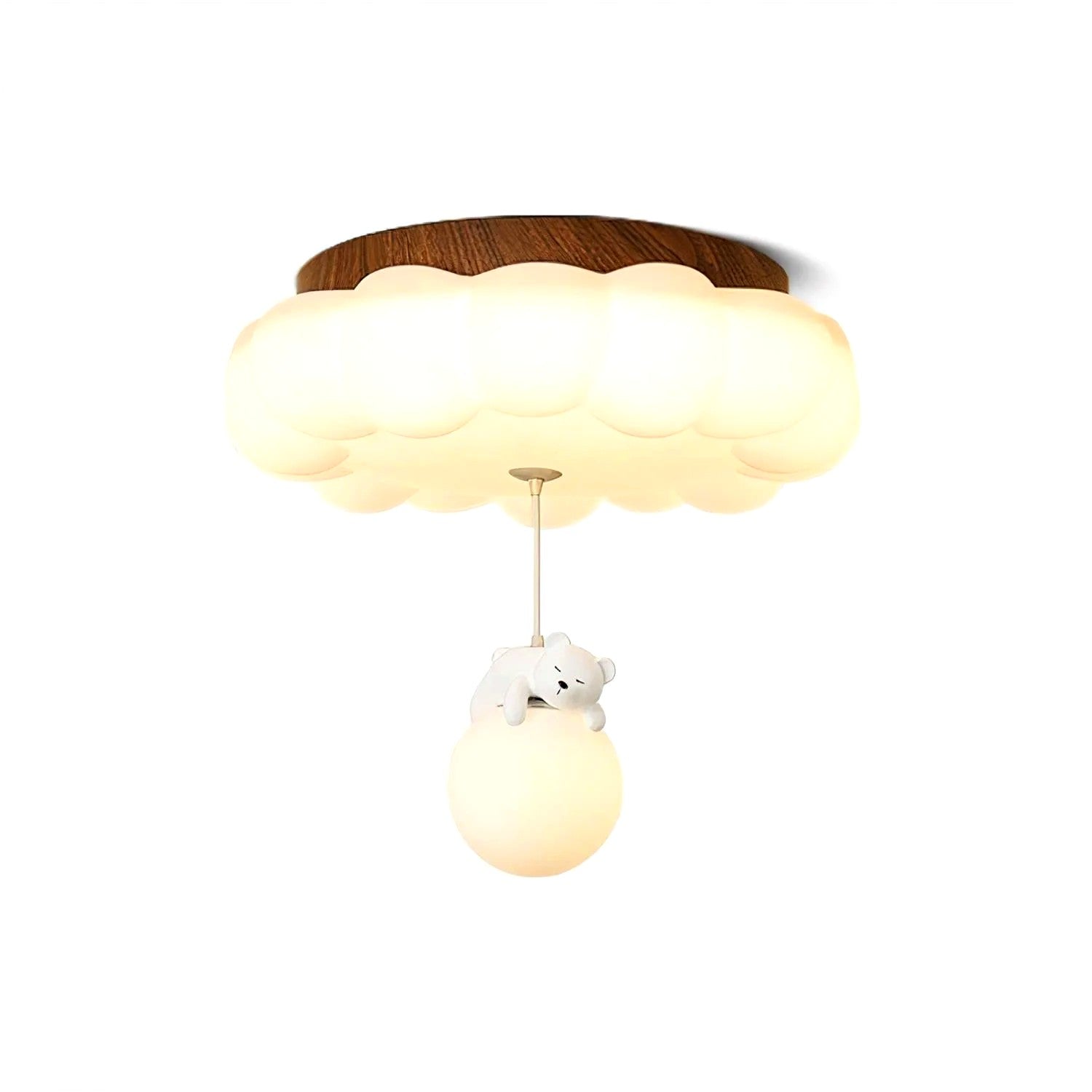 Plafonnier Enfant Ourson et Gâteau LED Blanc Chaud, Design Ludique