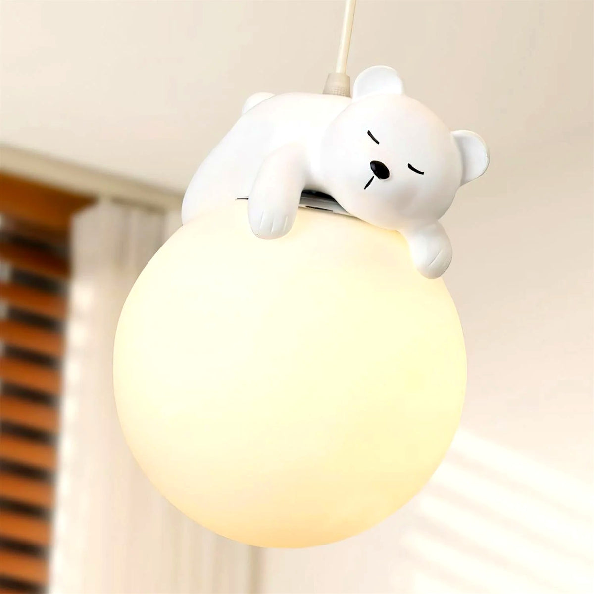 Plafonnier Enfant Ourson et Gâteau LED Blanc Chaud, Design Ludique