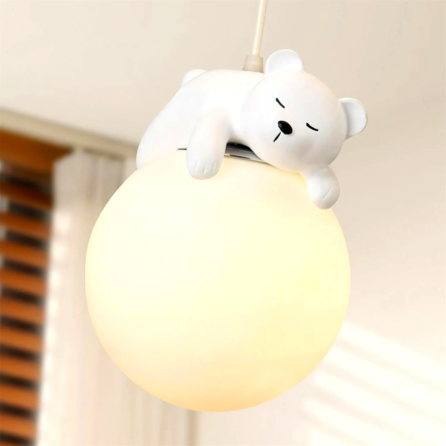Plafonnier Enfant Ourson et Gâteau LED Blanc Chaud, Design Ludique