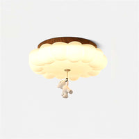 Plafonnier Enfant Ourson et Gâteau LED Blanc Chaud, Design Ludique