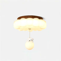 Plafonnier Enfant Ourson et Gâteau LED Blanc Chaud, Design Ludique
