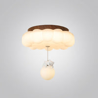 Plafonnier Enfant Ourson et Gâteau LED Blanc Chaud, Design Ludique