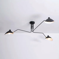 Plafonnier Industriel Bras Réglables Métal, Style Loft Atelier, Salon