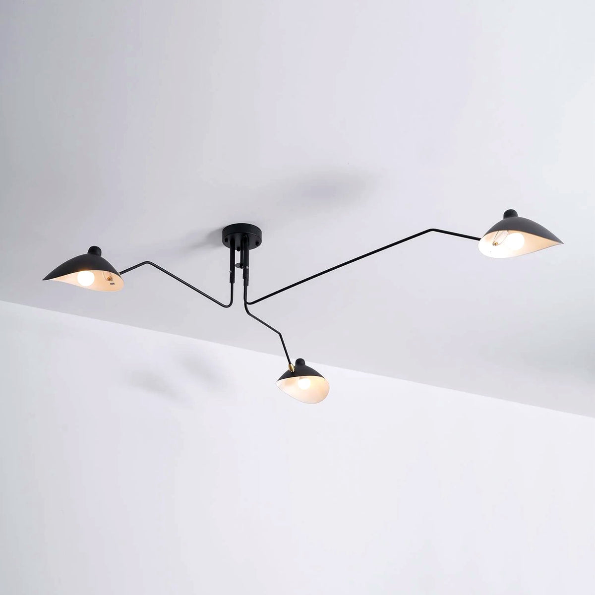 Plafonnier Industriel Bras Réglables Métal, Style Loft Atelier, Salon