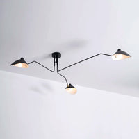 Plafonnier Industriel Bras Réglables Métal, Style Loft Atelier, Salon