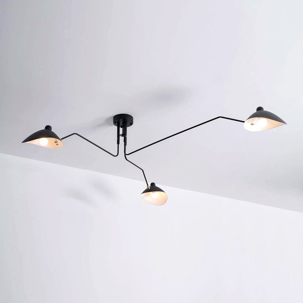 Plafonnier Industriel Bras Réglables Métal, Style Loft Atelier, Salon