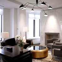 Plafonnier Industriel Bras Réglables Métal, Style Loft Atelier, Salon