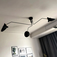 Plafonnier Industriel Bras Réglables Métal, Style Loft Atelier, Salon