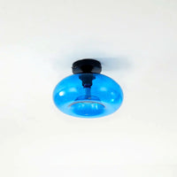 Plafonnier Industriel Ovale Métal Verre, Style Vintage Loft Urbain