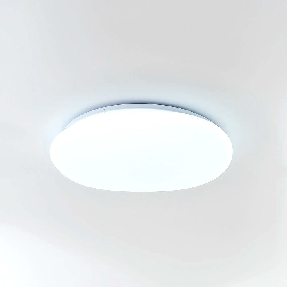 Plafonnier LED Galet Design Organique Blanc, Métal Moderne Apaisant