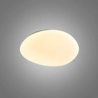 Plafonnier LED Galet Design Organique Blanc, Métal Moderne Apaisant