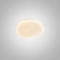 Plafonnier LED Galet Design Organique Blanc, Métal Moderne Apaisant