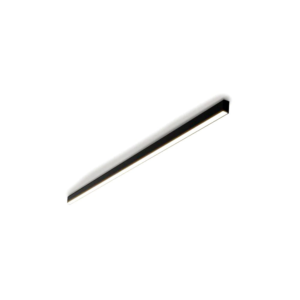 Plafonnier LED Linéaire Noir Minimaliste, Métal Profil Épuré Moderne