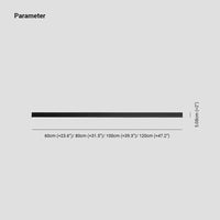 Plafonnier LED Linéaire Noir Minimaliste, Métal Profil Épuré Moderne