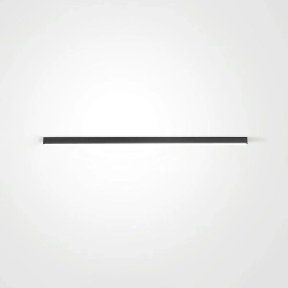 Plafonnier LED Linéaire Noir Minimaliste, Métal Profil Épuré Moderne