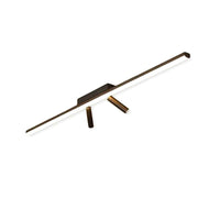 Plafonnier LED Linéaire Nordique Noir, Métal Profil Fin, Couloir