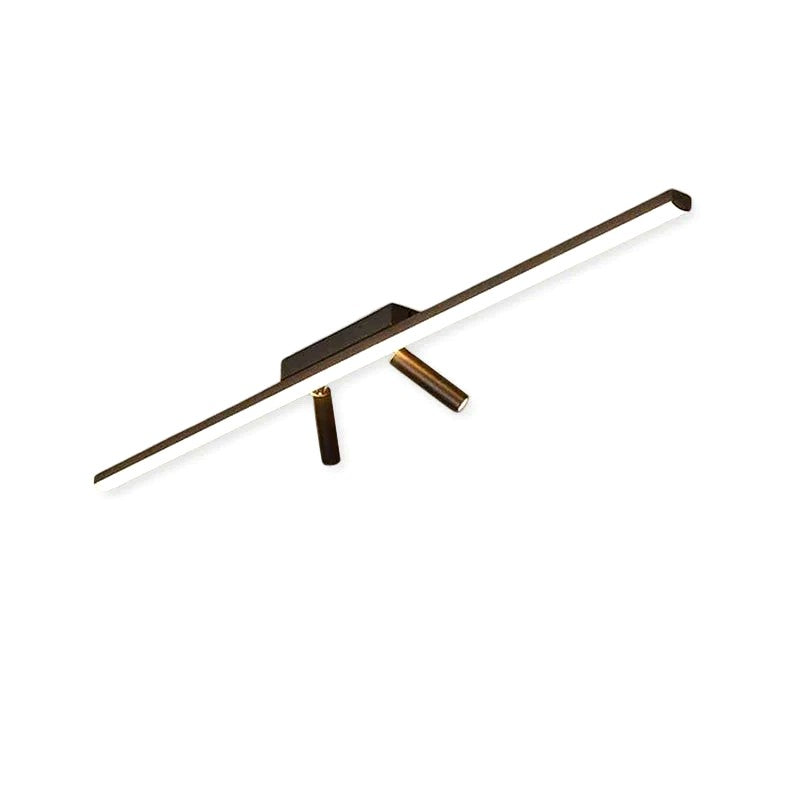 Plafonnier LED Linéaire Nordique Noir, Métal Profil Fin, Couloir