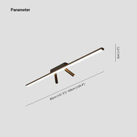 Plafonnier LED Linéaire Nordique Noir, Métal Profil Fin, Couloir