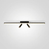 Plafonnier LED Linéaire Nordique Noir, Métal Profil Fin, Couloir