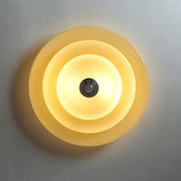 Plafonnier Ondulé à Couches Rétro Chrome Beige, LED Intégrée Blanc