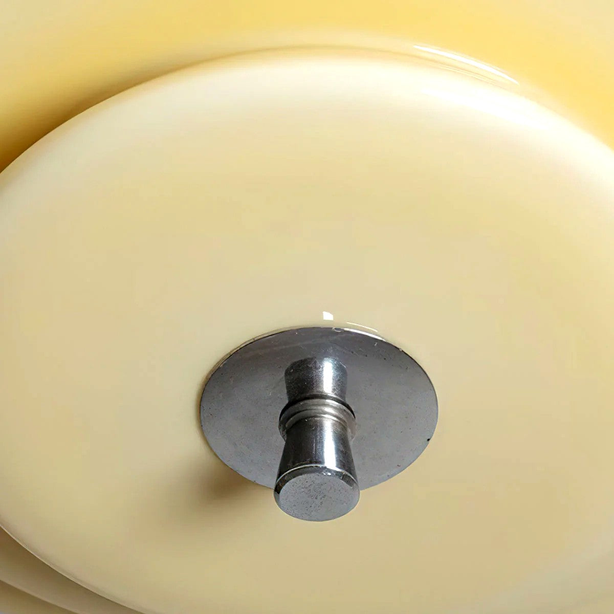 Plafonnier Ondulé à Couches Rétro Chrome Beige, LED Intégrée Blanc