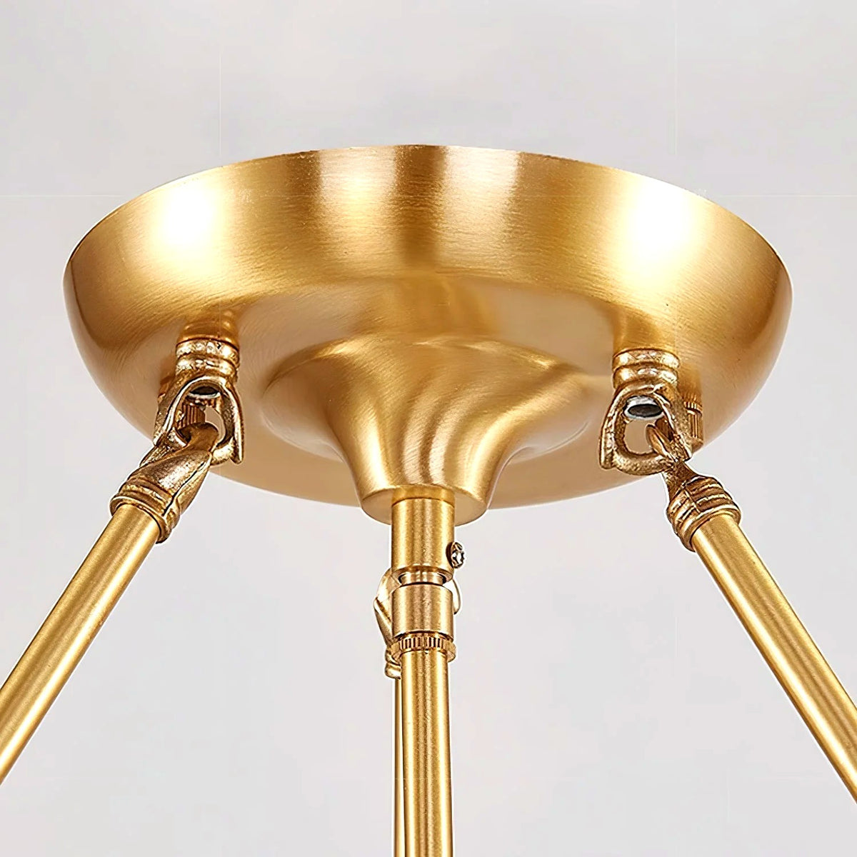 Plafonnier Pétales Verre Givré Laiton, Design Artistique Poétique