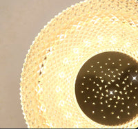 Plafonnier Rond Acrylique de Luxe, LED Intégrée, Monture Métal