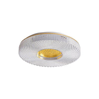 Plafonnier Rond Acrylique de Luxe, LED Intégrée, Monture Métal