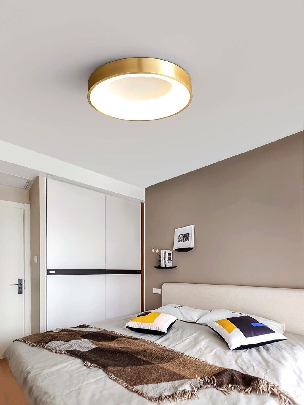Plafonnier Ultra-Plat Rond Minimaliste, LED Intégrée Diffuseur