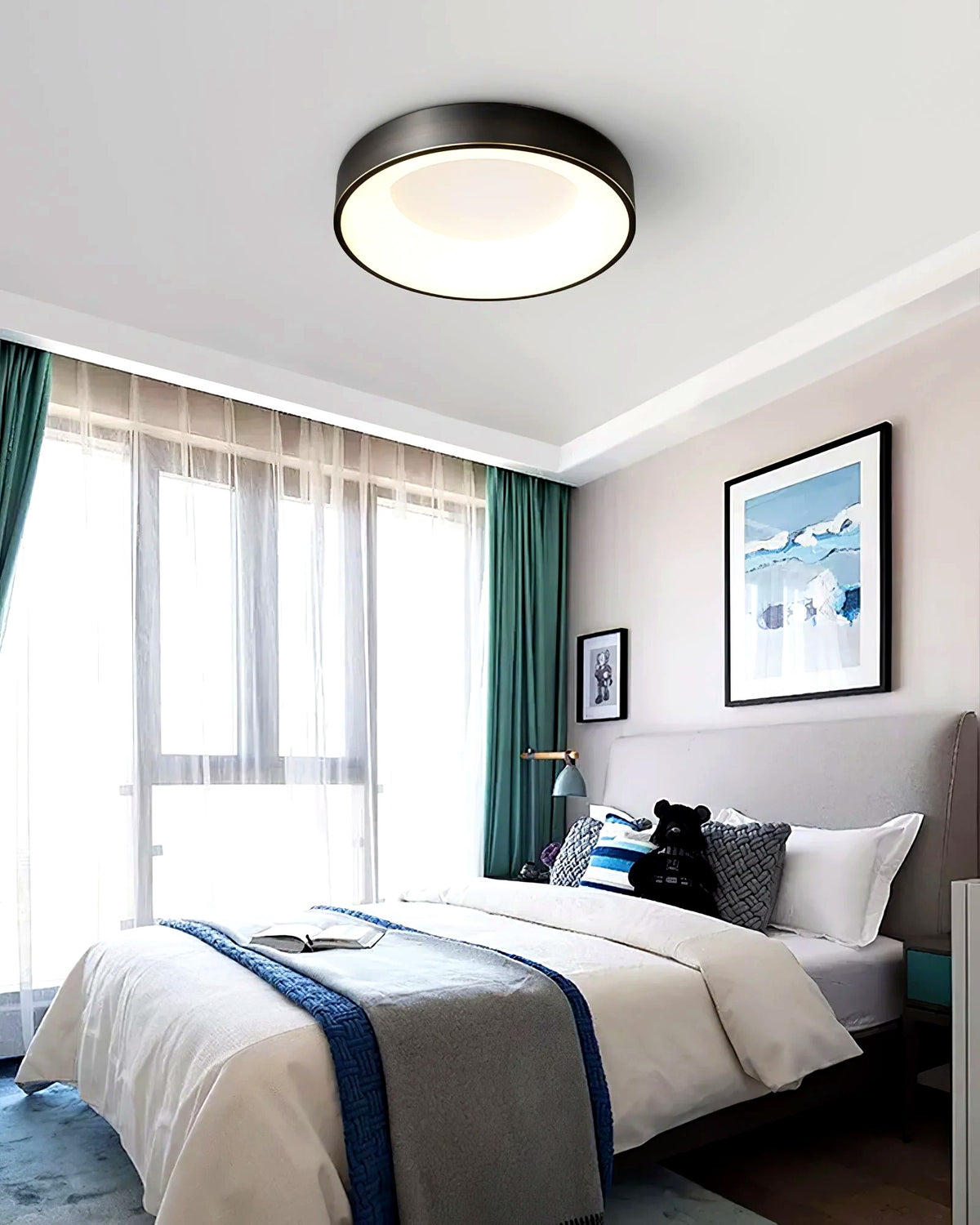 Plafonnier Ultra-Plat Rond Minimaliste, LED Intégrée Diffuseur