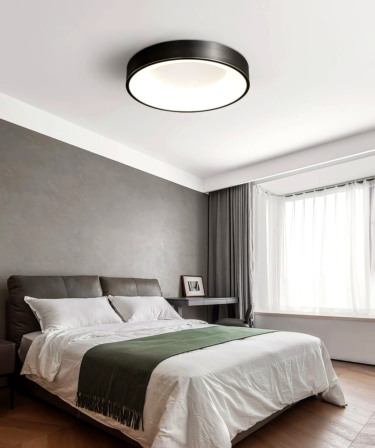 Plafonnier Ultra-Plat Rond Minimaliste, LED Intégrée Diffuseur
