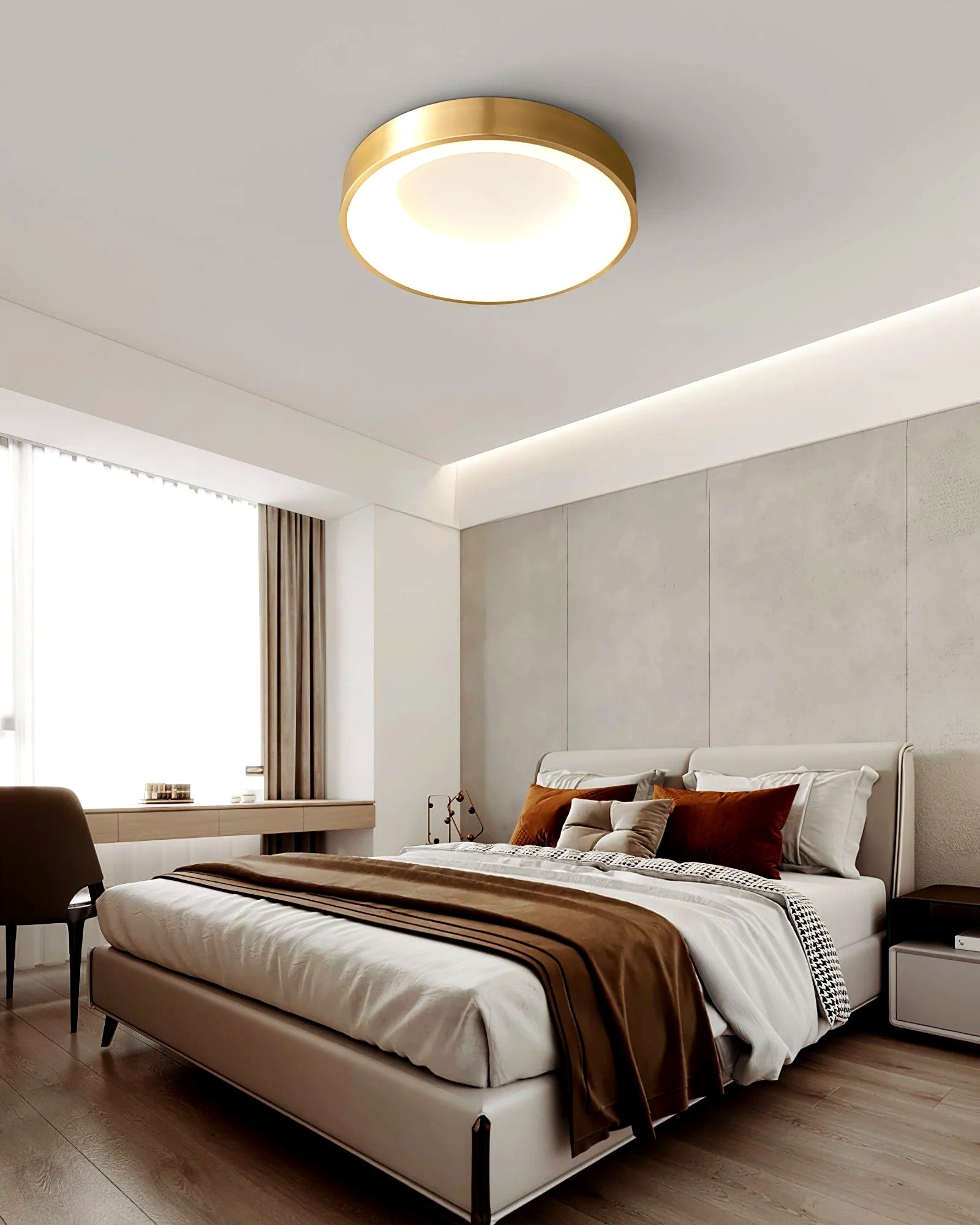 Plafonnier Ultra-Plat Rond Minimaliste, LED Intégrée Diffuseur