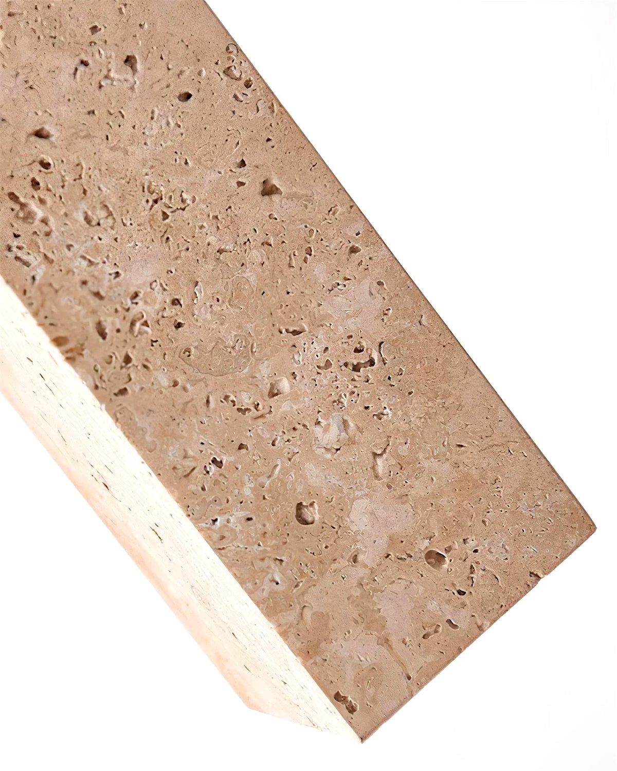 Suspension Bois et Travertin Géométrique, Design Minimaliste Nordique