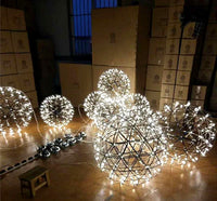 Suspension Boules Multiples Luxe Postmoderne, Sphères Métal Poli