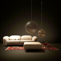 Suspension Boules Multiples Luxe Postmoderne, Sphères Métal Poli
