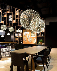 Suspension Boules Multiples Luxe Postmoderne, Sphères Métal Poli