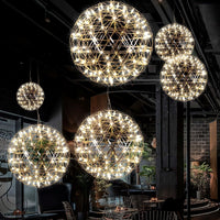 Suspension Boules Multiples Luxe Postmoderne, Sphères Métal Poli