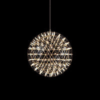 Suspension Boules Multiples Luxe Postmoderne, Sphères Métal Poli