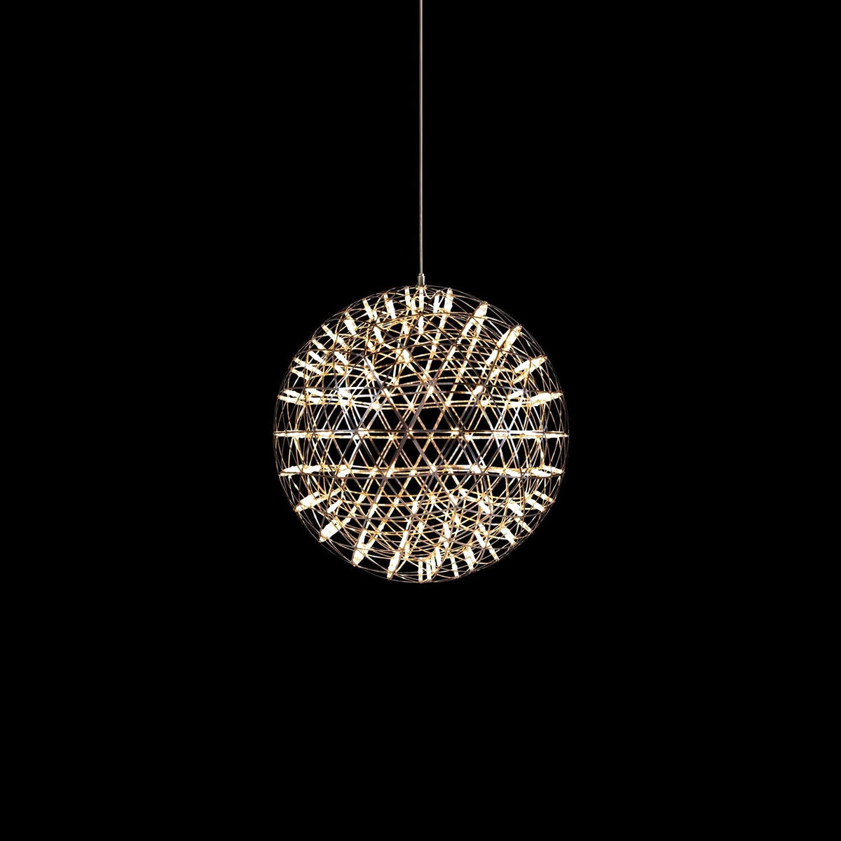Suspension Boules Multiples Luxe Postmoderne, Sphères Métal Poli