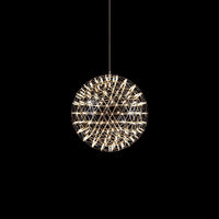 Suspension Boules Multiples Luxe Postmoderne, Sphères Métal Poli