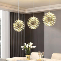Suspension Boules Multiples Luxe Postmoderne, Sphères Métal Poli