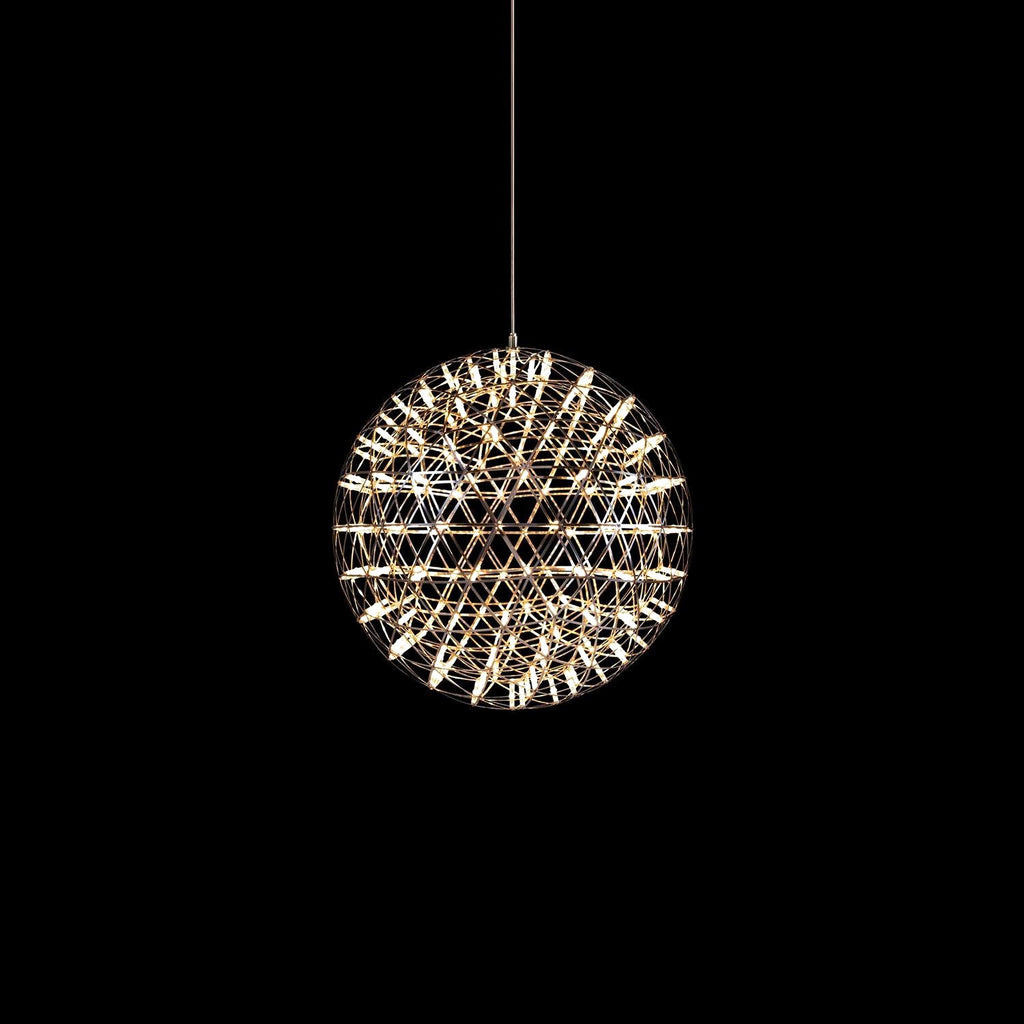 Suspension Boules Multiples Luxe Postmoderne, Sphères Métal Poli