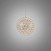 Suspension Boules Multiples Luxe Postmoderne, Sphères Métal Poli