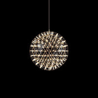 Suspension Boules Multiples Luxe Postmoderne, Sphères Métal Poli