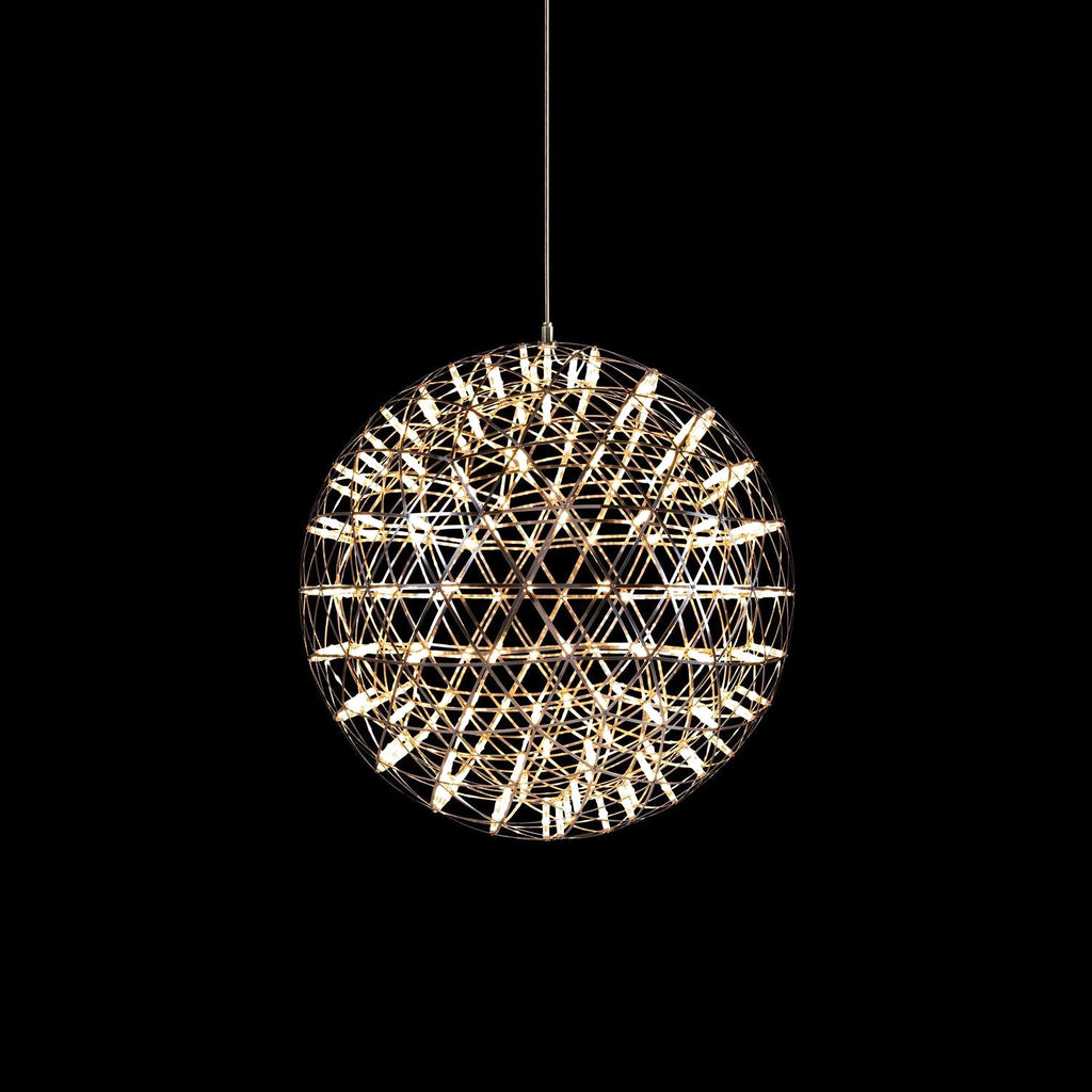 Suspension Boules Multiples Luxe Postmoderne, Sphères Métal Poli