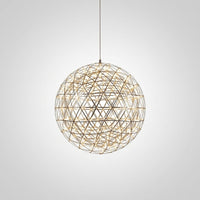 Suspension Boules Multiples Luxe Postmoderne, Sphères Métal Poli