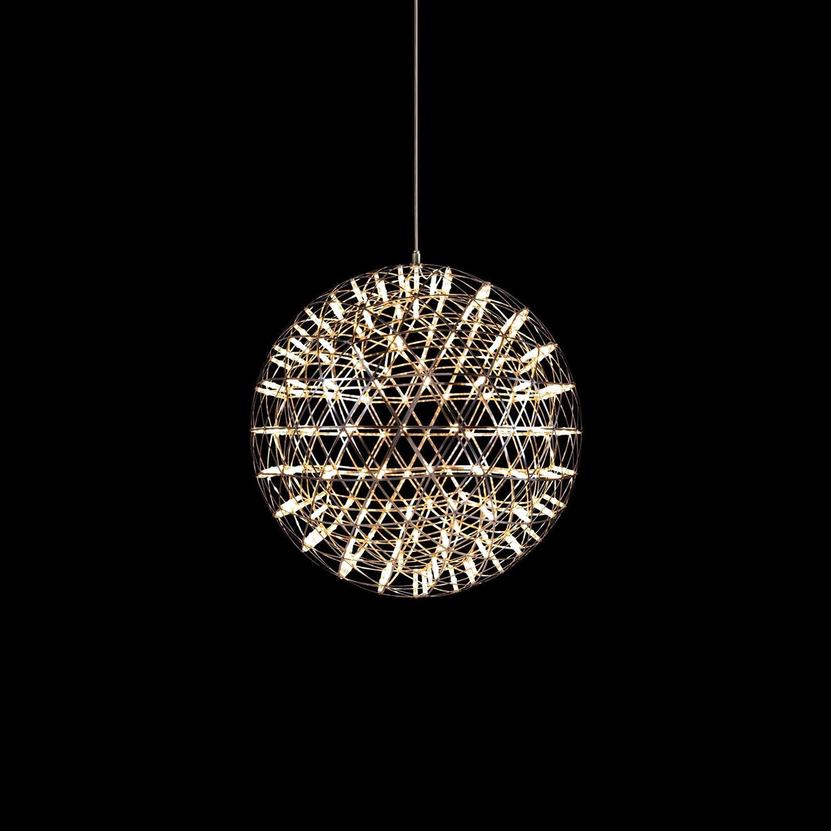 Suspension Boules Multiples Luxe Postmoderne, Sphères Métal Poli