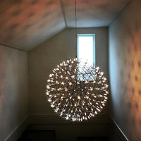 Suspension Boules Multiples Luxe Postmoderne, Sphères Métal Poli