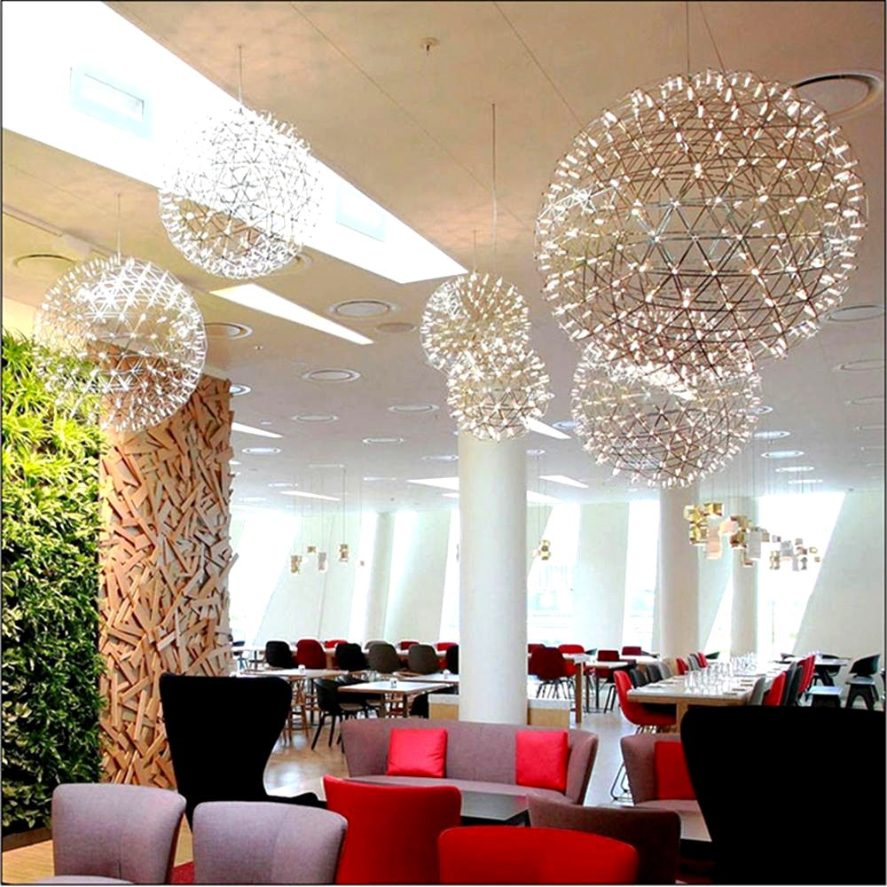 Suspension Boules Multiples Luxe Postmoderne, Sphères Métal Poli
